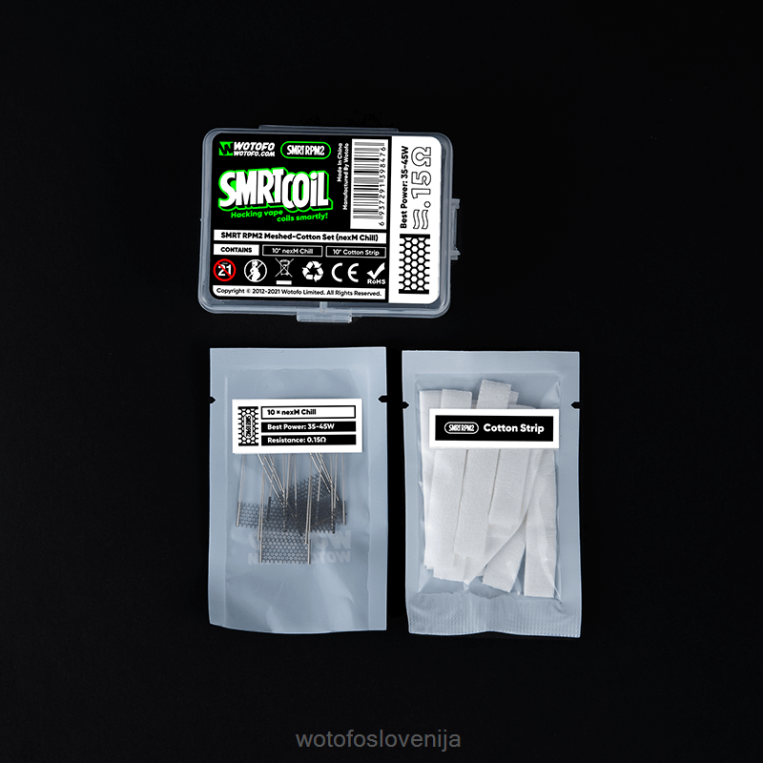 Wotofo SMRT rpm2 mrežast bombažni set nexmesh ohladi - Wotofo Vape Pods DLBHX351