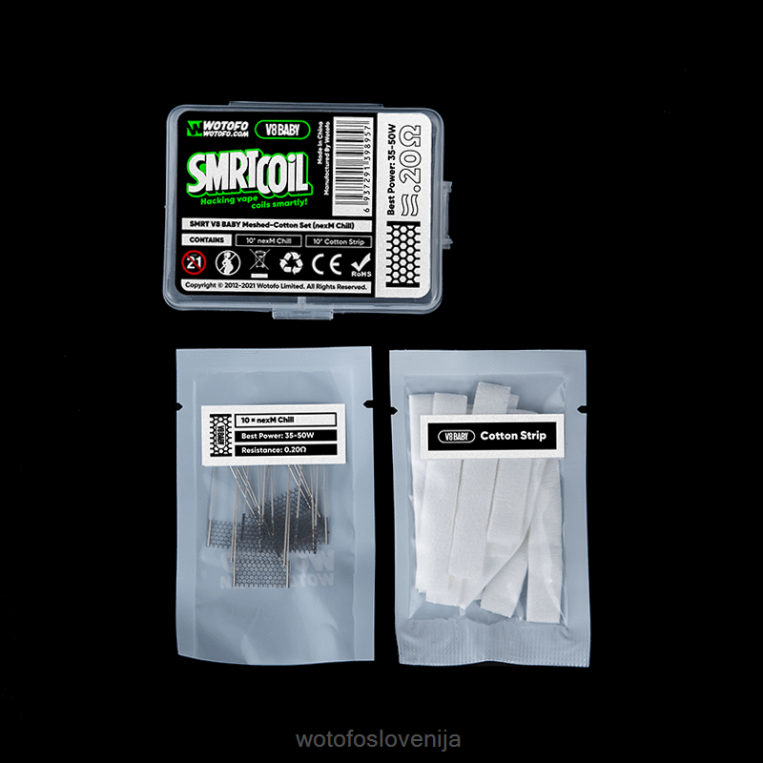 Wotofo SMRT v8 otroški mrežasti bombažni set nexmesh ohladi - Wotofo Shop Online DLBHX352