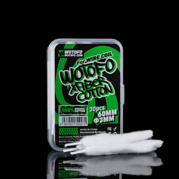 Wotofo xfiber bombaž 3 mm-30 kosov debeline - Wotofo E-Cigarette DLBHX316